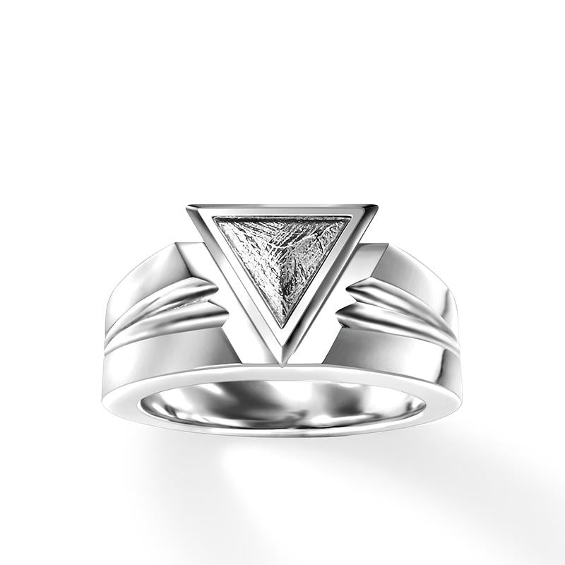 Men's Pyramid Meteorite Ring