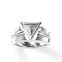 Men's Pyramid Meteorite Ring