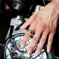 Pyramid Meteorite Ring