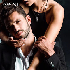 AWNL 情侶時光琥珀銀曜石 女士頸鏈
